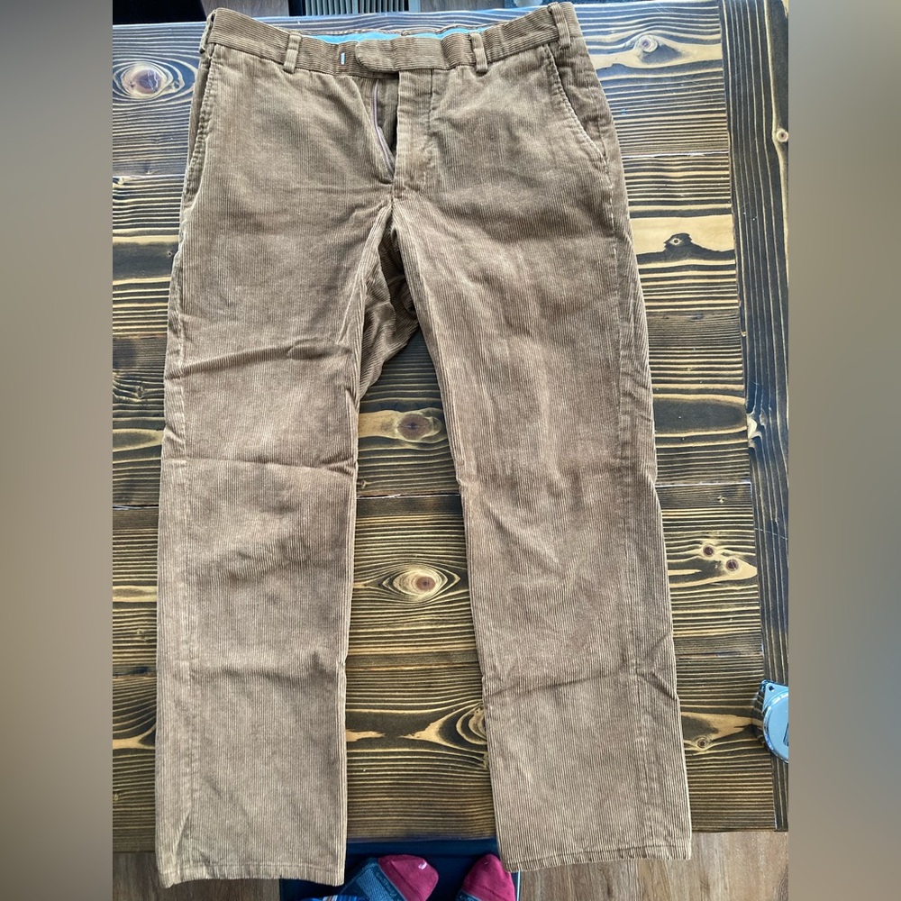 Epaulet Brown Corduroy Pants